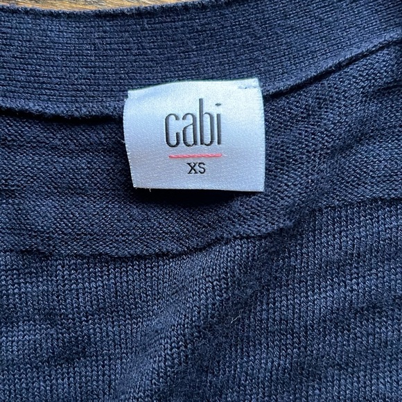 CABI Classic Snap Cardigan Duster Navy Blue style #5135 EUC - Picture 3 of 7